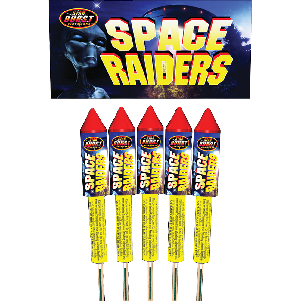 SPACE RAIDERS ROCKETS 20 PACKS TO A CARTON.