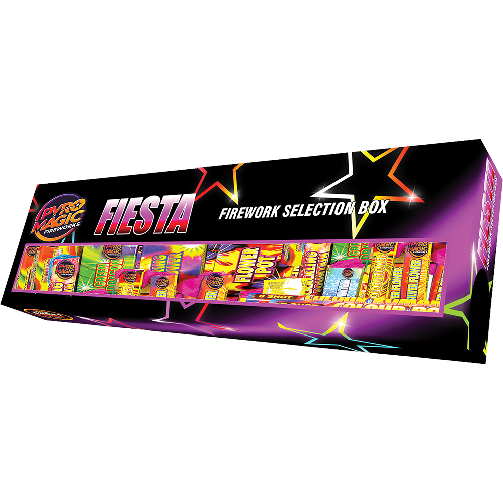 Fiesta Selection Box. Contains 15 pieces.