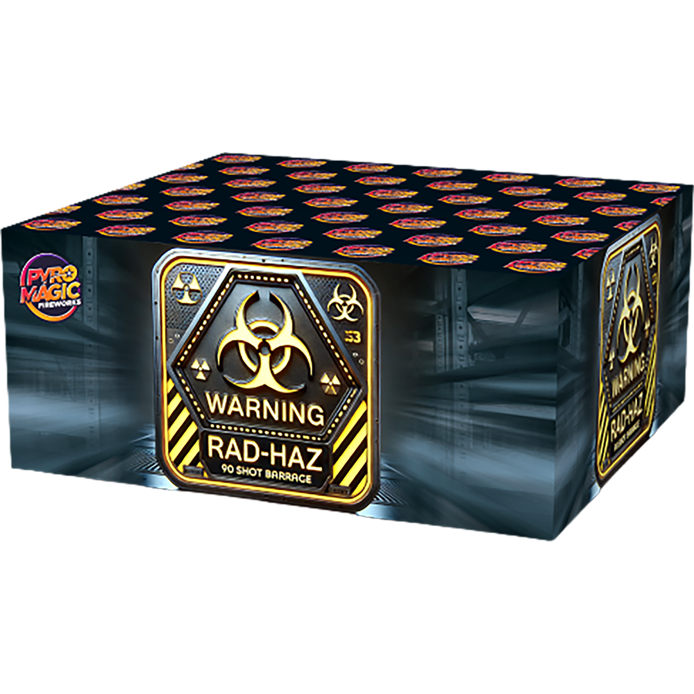 Warning Rad-Haz Barrage 90 Shot